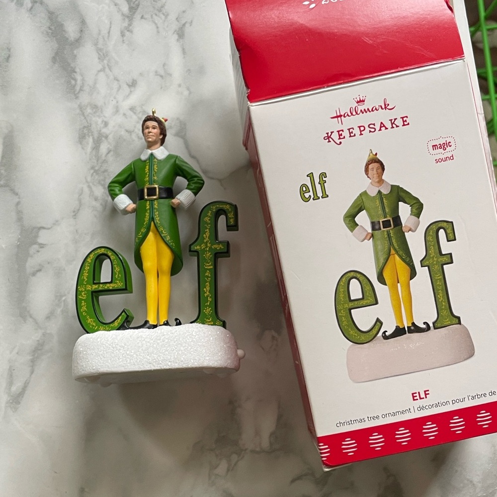 Hallmark Keepsake Buddy The Elf Magic Sound Christmas Ornament 2017 preowned